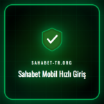 Sahabet mobil hızlı giriş ekranını gösteren bir akıllı telefon ve bahis kuponu.