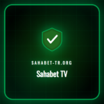 Sahabet TV canlı maç izleme ekranı ve platformun logosu