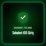 Sahabet iOS giriş ekranını gösteren bir iPhone ve iPad cihazı